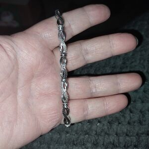 Diamond infinity bracelet.
